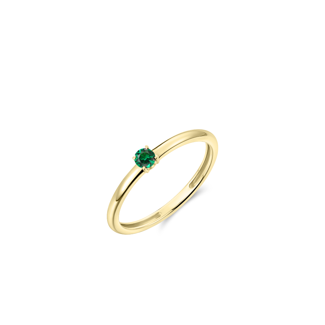 Brilliant solitaire ring | 14k Gold Gisser Jewels