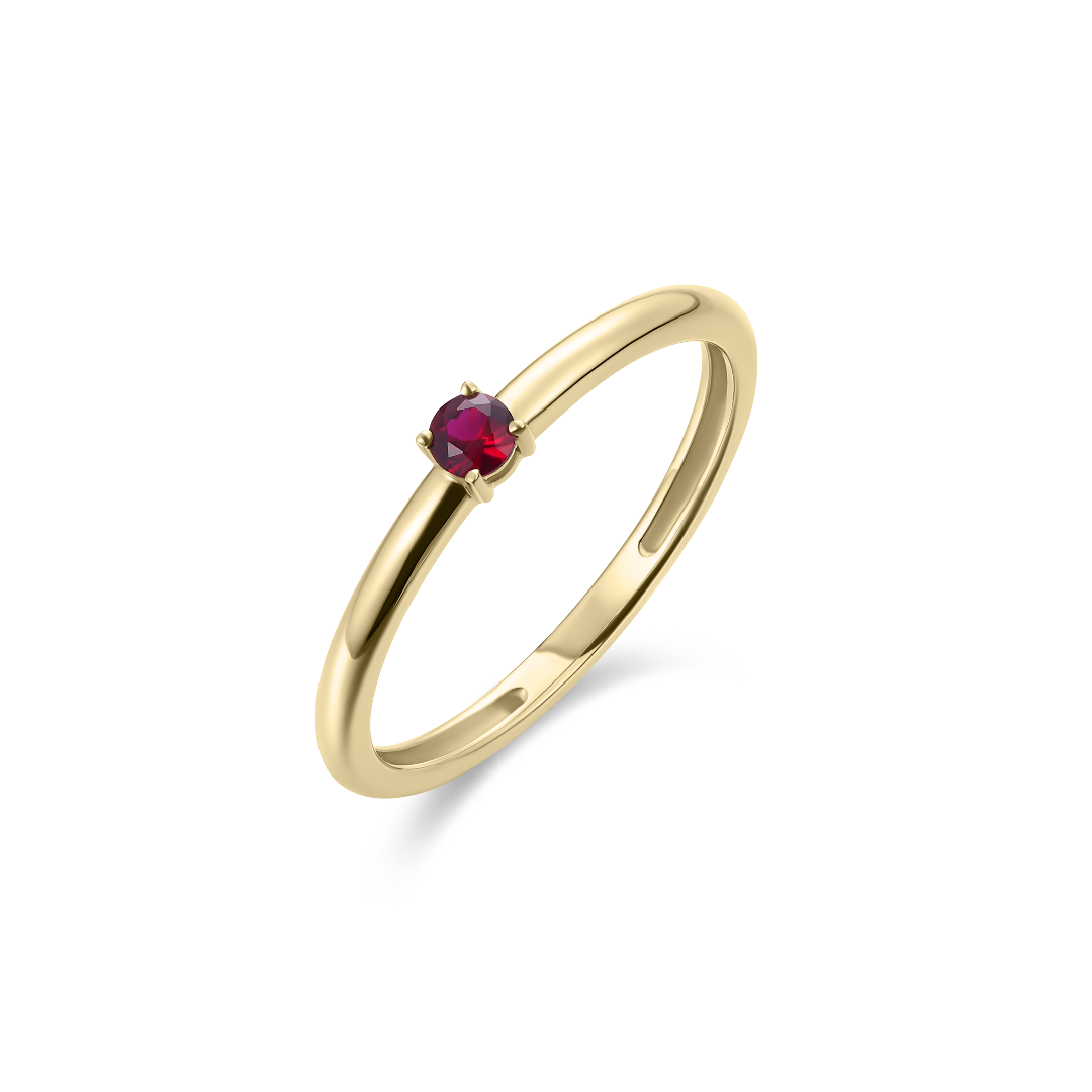 Brilliant solitaire ring | 14k Gold Gisser Jewels