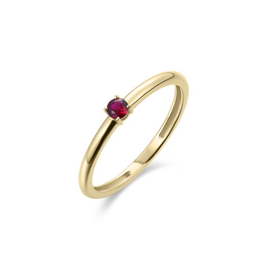 Brilliant solitaire ring | 14k Gold Gisser Jewels