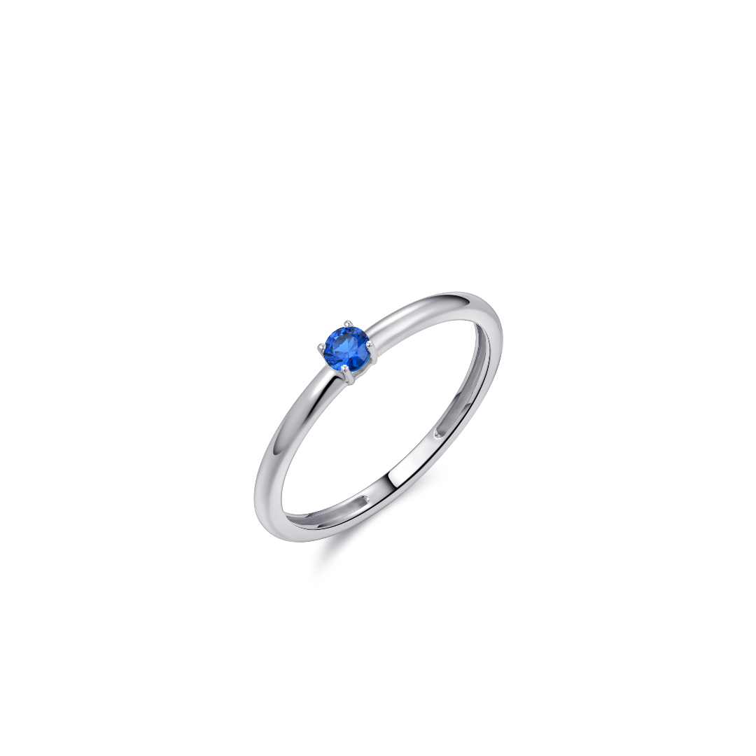 Brilliant solitaire ring | 14k White Gold Gisser Jewels