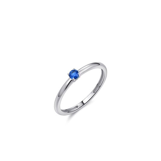 Brilliant solitaire ring | 14k White Gold Gisser Jewels