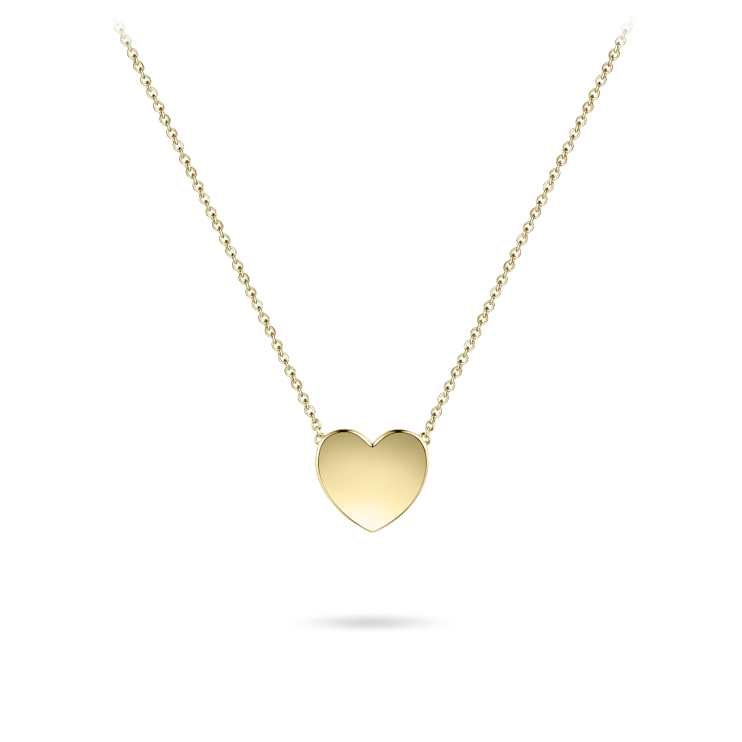 Minimal Heart Necklace | Gold Plated Silver | Gisser Jewels