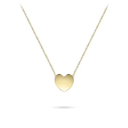 Minimal Heart Necklace | Gold Plated Silver | Gisser Jewels